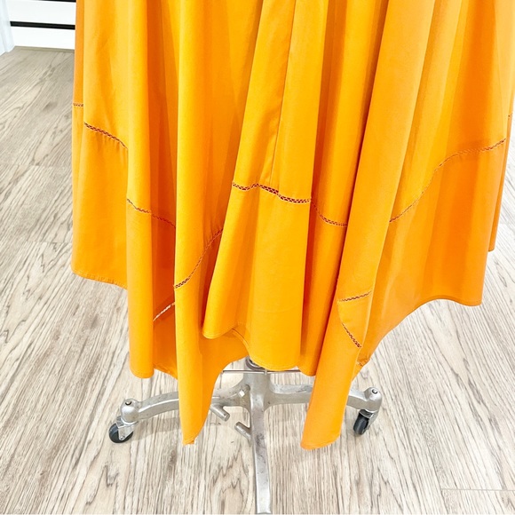 NWT 10 Donna Karan, New York, orange sleeveless, bohemian dress - Picture 8 of 10